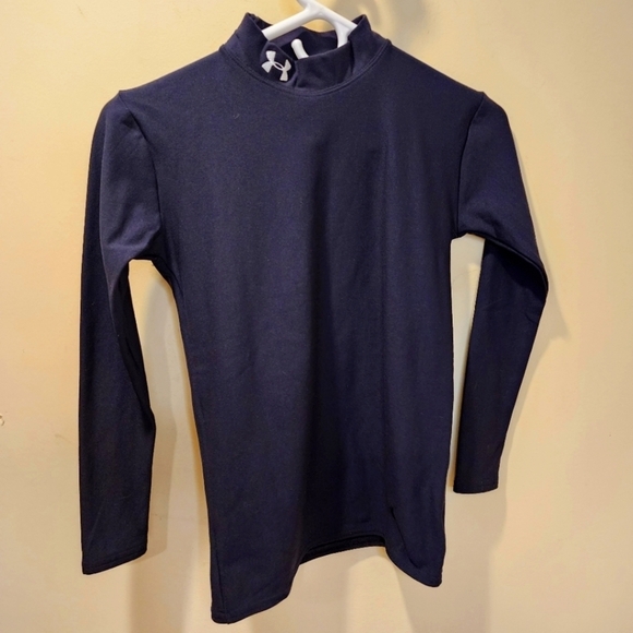 Under Armour Tops - Under Armour  cold gear black long Sleeves athletic shirt size YXL
